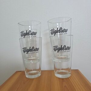Highbrow Pint Glasses - Lot of 4